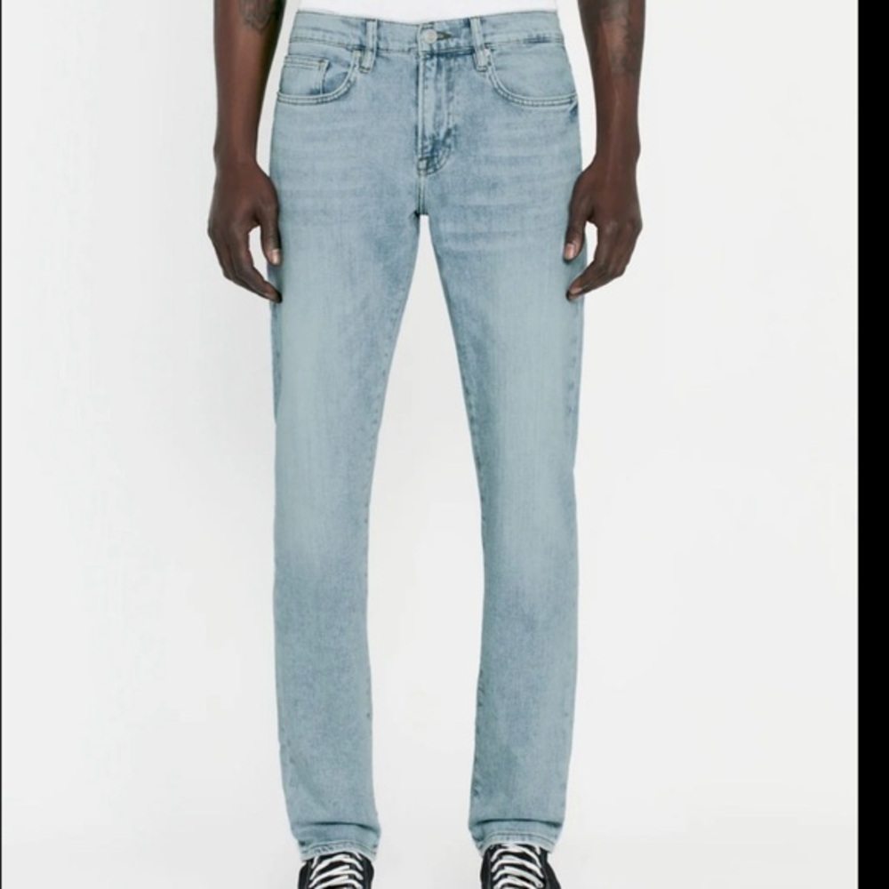 FRAME L’Homme Slim Stretch Jeans Finn Light Blue Mid-Rise Men’s 29 like new